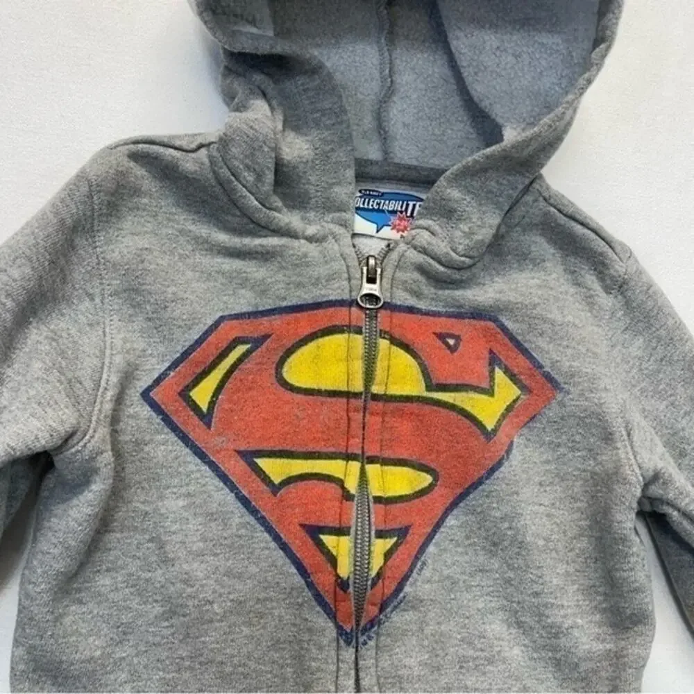 Old Navy Superman Hoodie Sweatshirt Baby Size 18-24 Months full zip
